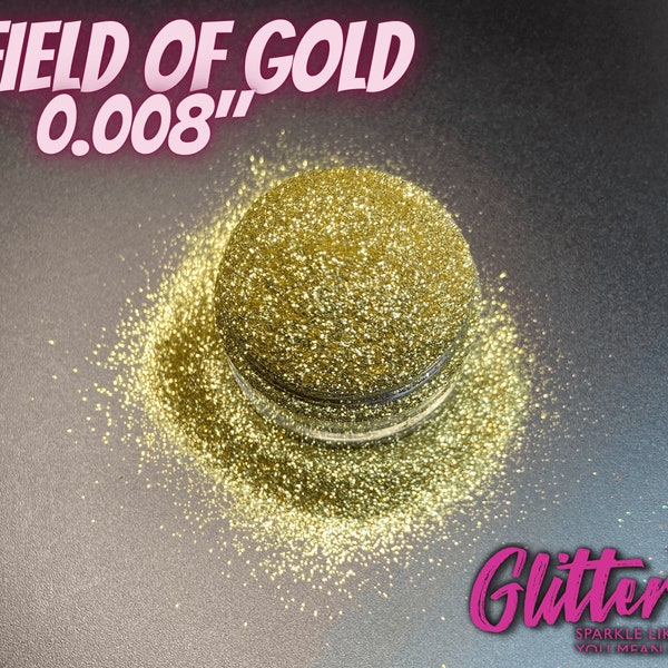 Field  of Gold Cosmetic Grade Gold Glitter .008 Ultrafine| Gold Dust| For Face Body Craft Tumbler |