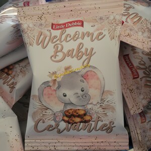 Custom Elephant Baby Shower Treats
