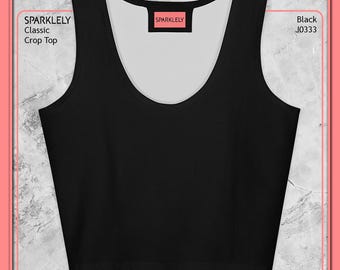 Top corto classico, nero / J0333