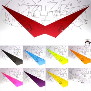 Grote puntige V cartoon anime manga kostuum cosplay party futuristische brillen zonnebril