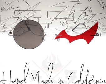 Inspired by Danganronpa Monokuma Cosplay Costume Anime Party Rave Festival Black & Red Sun Glasses