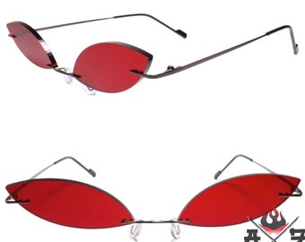 Terezi Pyrope Homestuck Inspired Anime Costume Cosplay Red Cat Eye Sunglasses