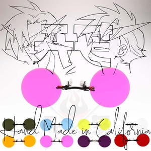 Gothic Steampunk Anime Manga Costume Festival Cosplay Neon Multi Color Pince Nez Round Eyewear Sun Glasses