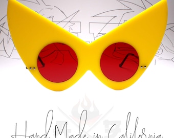 Inspired by Henchman 21- The Venture Bros Costume Cosplay Yellow Pointy Sun Glasses