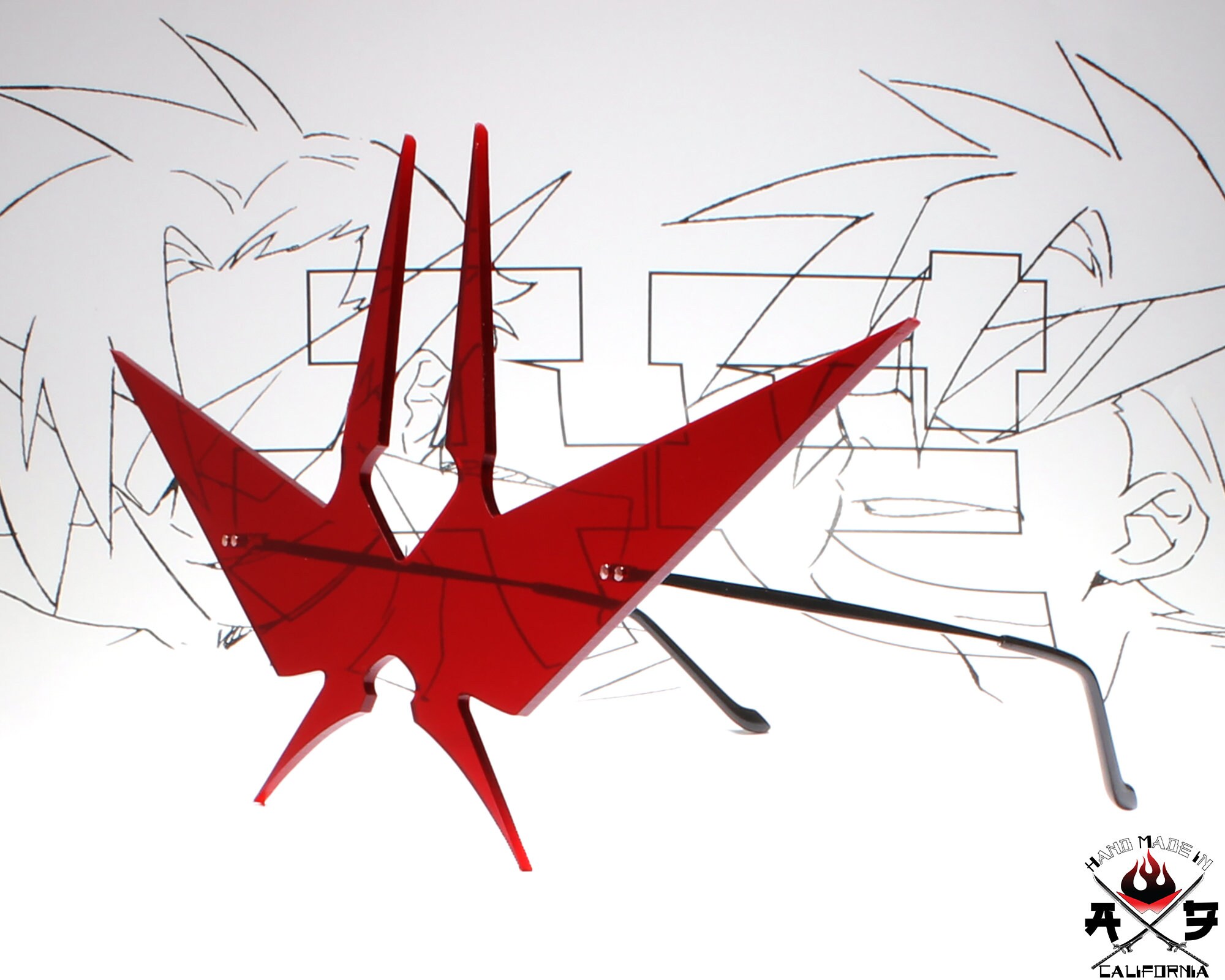 thumbnail image 2 of Tengen Toppa Simon Anime Costume Cosplay Red Starfish Sun Glasses, Medium1 2 of 10