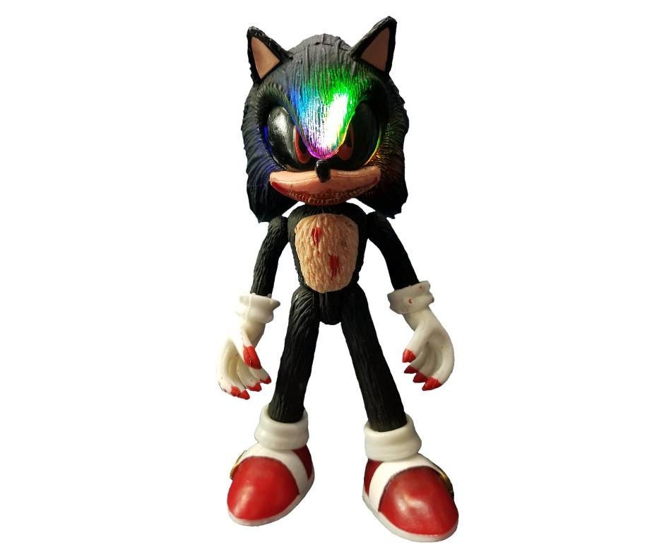 CUSTOM Sonic .Exe The Hedgehog Sonix X 10.5” Figure Hard Plastic  Creepypasta