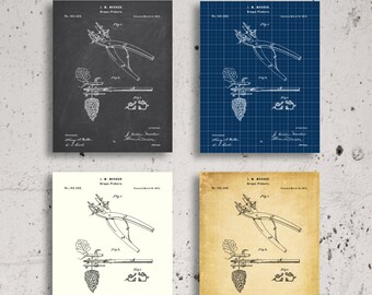 Digital Download Botanist Art Printable Download Last Minute Gift 1909 Grape Picking Cutter-Thimble 8x10 Printable Patent Print