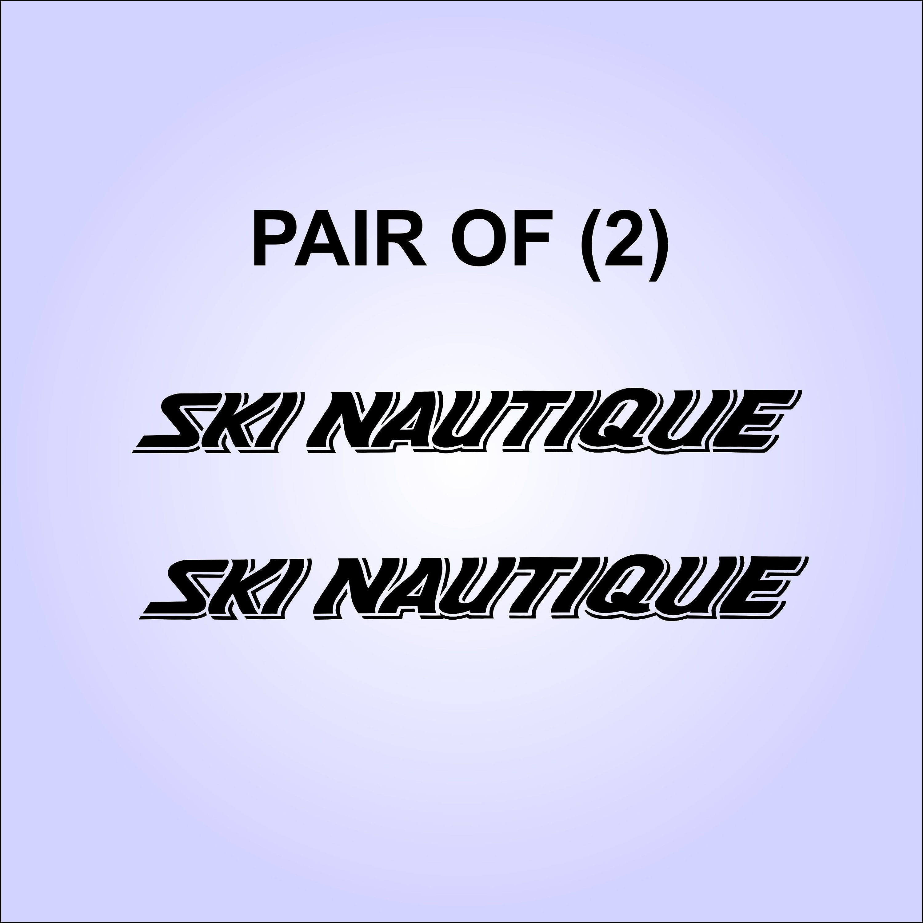 SKI NAUTIQUE Boat Decals PAIR free shipping Etsy