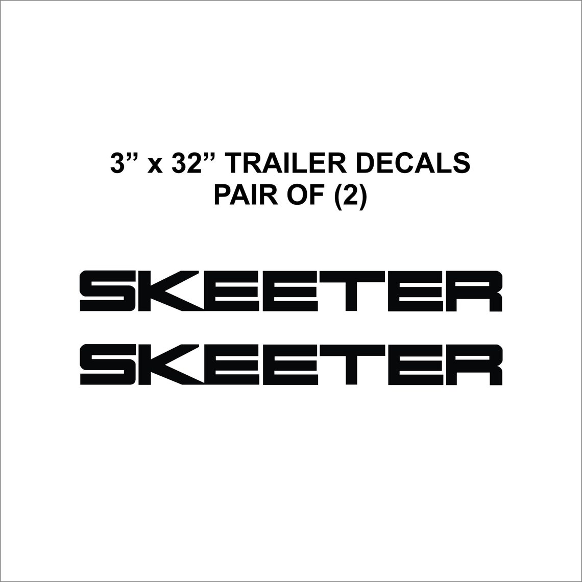 SKEETER Boat Trailer DECALS free shipping Etsy