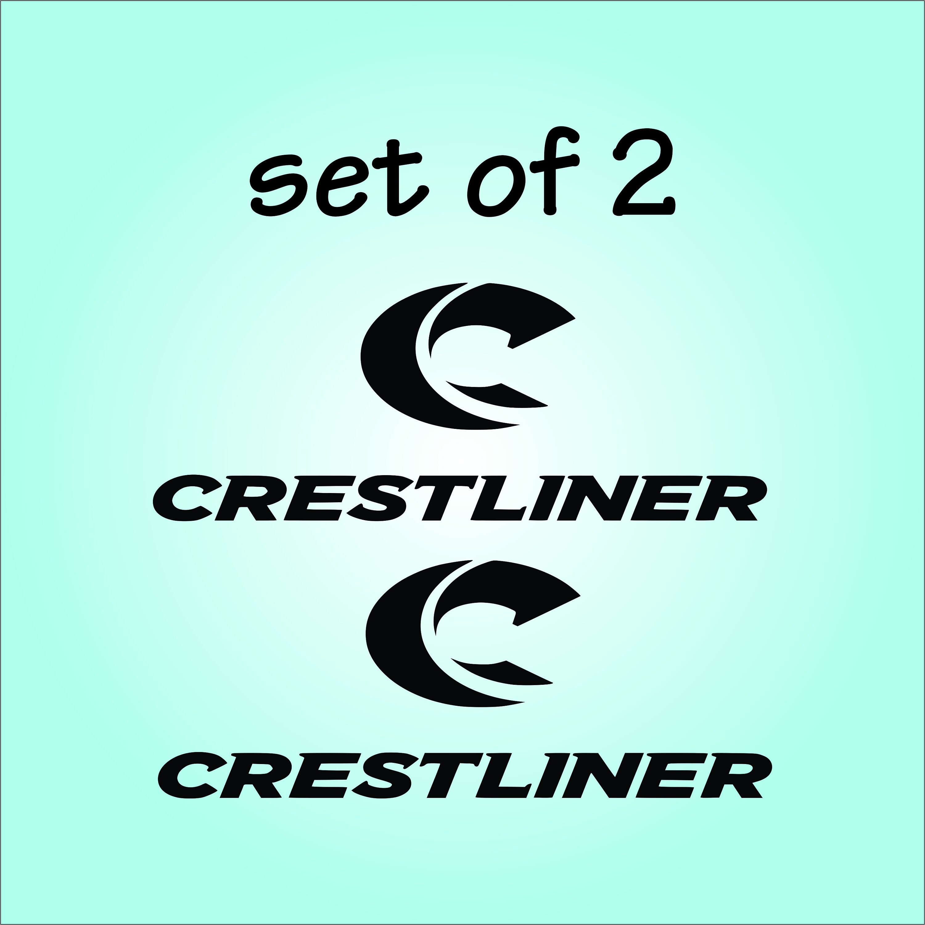 CRESTLINER Boat Decals PAIR. free shipping Etsy