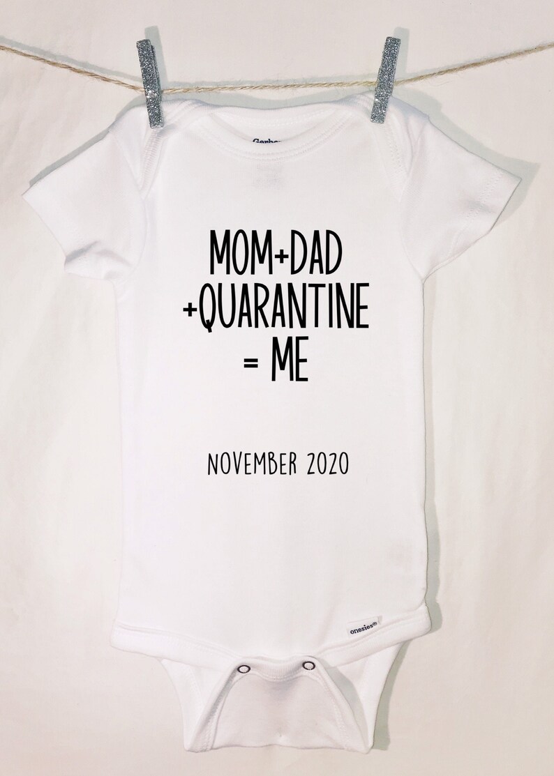 Mom Dad Quarantine Me Funny Personalized Baby Etsy