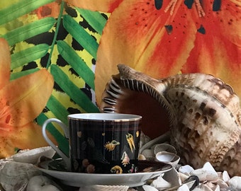 Vintage George Briard Secrets of the Sea Filiżanka i spodek