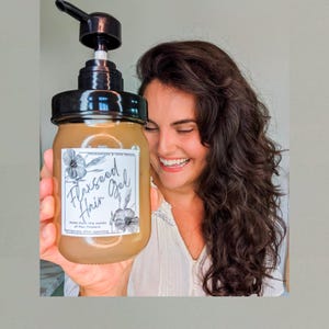 Flaxseed Curl Defining Gel for Curly Hair | Natural Organic Styling Gel for Frizz Control, Shine & Hold