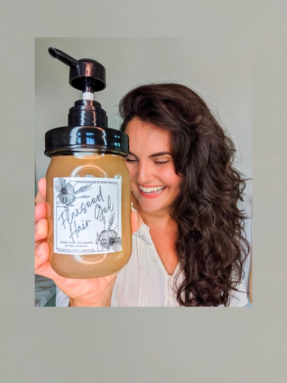 Flaxseed Curl Defining Gel for Curly Hair | Natural Organic Styling Gel for Frizz Control, Shine & Hold