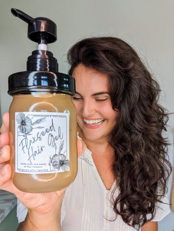 Curly Hair Gel 100 Natural Hair Gel Flaxseed Gel Curly Definition and Moisture Frizz Control Etsy