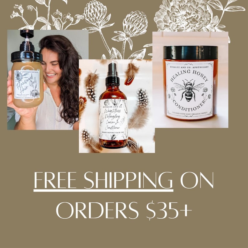 Puede incluir: Una colecci&oacute;n de tres productos para el cuidado del cabello que incluye una botella con bomba etiquetada Flaxseed Hair Gel, una botella con atomizador etiquetada Weightless Detangling Leave-in Conditioner y un frasco etiquetado Healing Honey Conditioner con una ilustraci&oacute;n de abeja.