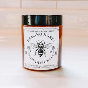 100% ORGANIC CONDITIONER, Healing Honey Conditioner, Deep Conditioner for Dry, Damaged, or Curly Hair, Organic Hair Mask, 8 oz