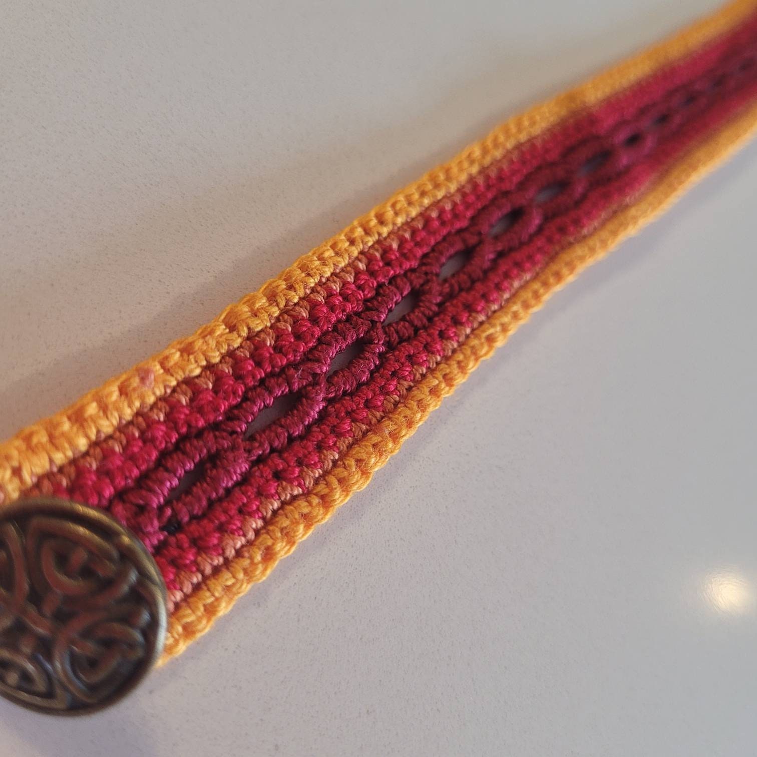 Crochet Bracelet 100 Cotton String Handmade Crochet Etsy