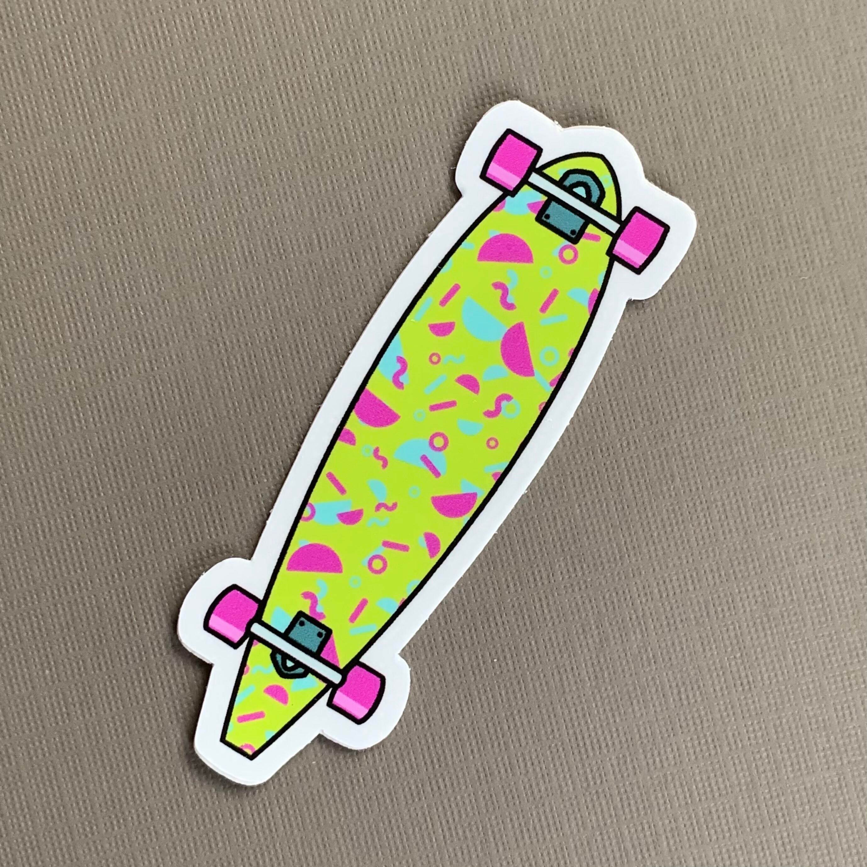 Retro Longboard Sticker Etsy