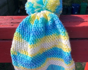 Hat - Crocheted - Slouch in Easy Peasy (S/M Unstretched)