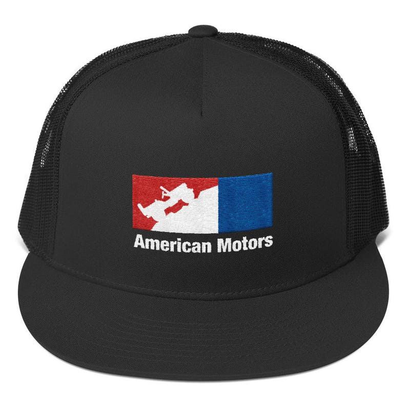 Embroidered AMC Jeep Flatbill Trucker Hat Etsy