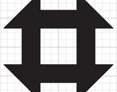 Churn Dash Quilt Block SVG file