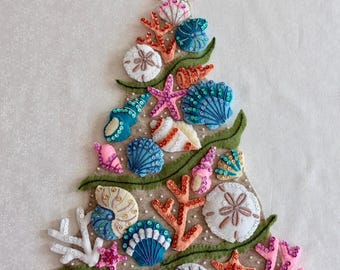 Christmas Coastal, Wall Hanging, 12”x18”, Finished