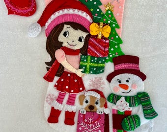 Little Miss Christmas, 18 Inch Merry Stockings, Stocking, Finished