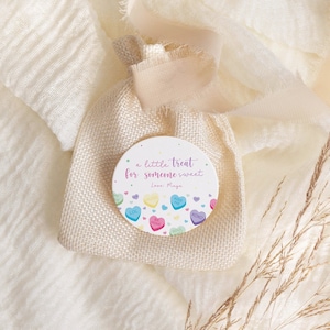 Editable Valentine gift tag for kids, Round Valentine Gift Tag Printable, Valentine Tag Printable, Conversation Hearts gift tag