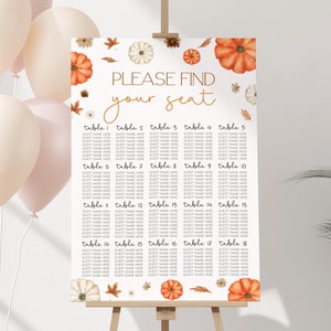 Babyshower babyshower kleine pompoen, pompoen babyshower decor, pompoen babyshower stoelentabel, bord babyshower, sjabloon