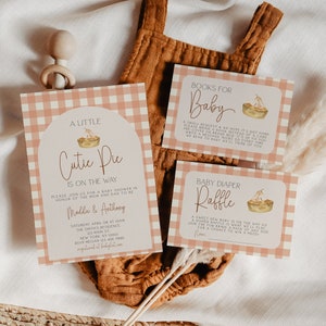 Cutie Pie Baby Shower Invitation, Fall Baby Shower Invite, Gender Neutral, Pumpkin Pie Baby Shower Invite, Little Cutie Pie Template