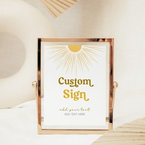 Here Comes the Son Custom Sign, Sun Custom Sign, Here comes the Sun Baby Shower Decoration, Sun Baby Shower Decor, Here Comes the Sun