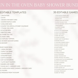 Rosa bulle i ugnen babyshowerpaket, randigt, bulltema, duschdekorationer, flickabebis bild 8