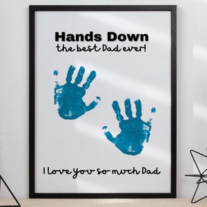Fathers Day Handprint craft printable, Fathers Day gift from baby, Fathers Day Kids craft, Fathers Day Handprint Printable, PDF