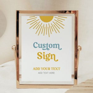 Here Comes the Son Custom Sign, Sun Custom Sign, Here comes the Sun Baby Shower Decoration, Sun Baby Shower Decor, Here Comes the Sun