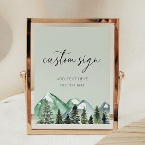 Adventure Awaits Baby Shower Custom Sign, Adventure Custom Sign, Adventure Baby Shower Decoration, Mountain Baby Shower Decor, Editable