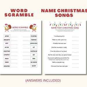 Christmas in July Games, Christmas in July Printable Games, Summer ...