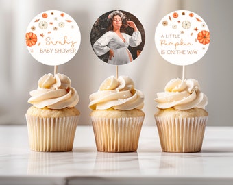 Kleiner Kürbis-Babyparty-Kuchendeckel, kleiner Kürbis-Babyparty-Kuchendeckel, Kürbis-Babyparty-Kuchendeckel, Dekor, Vorlage