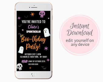 Halloween Birthday Invitation, Halloween Birthday Party