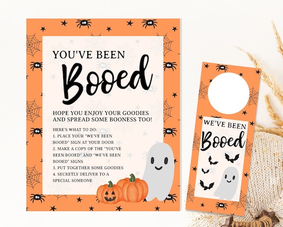 You've Been Booed Printable Sign, Youve Been Booed Printables