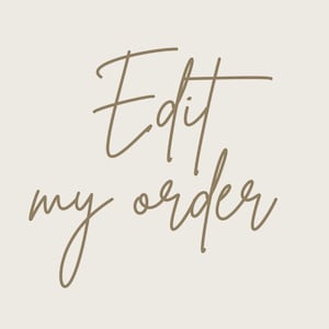 Edit My Order
