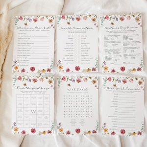 Mother's Day Brunch Games Bundle, Mothers Day Party Games, Mothers Day ...