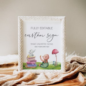 Storybook Baby Shower Custom Sign, Books Baby Shower Custom Sign, A new Chapter Baby Shower Decor, Books Baby Shower Decor, Template