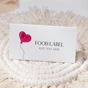 Valentines Lebensmittel Etikett, Herz Lebensmittel Etikett bedruckbar, Babyparty Lebensmittel Etikett bedruckbar 3,5 x 2 Zoll