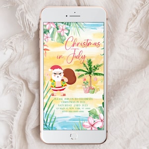 Weihnachten im Juli Evite Weihnachten im Juli Invite, Sommer Weihnachtsfeier Einladung, elektronisch, bearbeitbar Instant Download