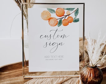 Little Cutie Baby Shower aangepast bord, Cutie Baby Shower aangepast bord, Little Cutie babyshower decoraties, bord Citrus babyshower, sjabloon