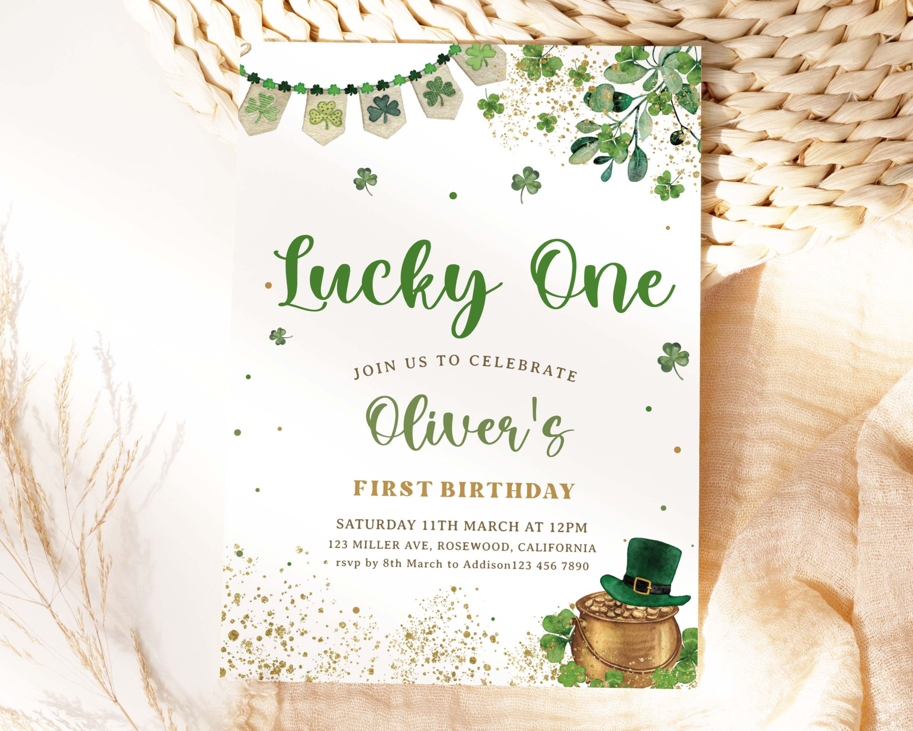 Lucky One Balloon Garland St Patricks Day 1st Birthday Party Decor