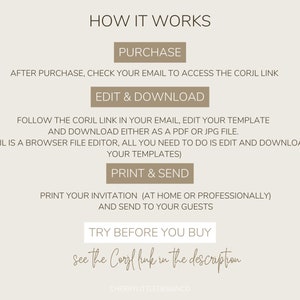 May include: How it works: Purchase, check your email for a Corjl link, edit and download your template, print and send.  Try before you buy, see the Corjl link in the description.