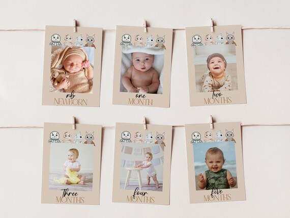 Spooky One Birthday Photo Banner, Halloween Birthday Photo Cards, Spooky One Birthday Decor, Halloween 1st Birthday Decoration, Template