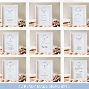 Kit per baby shower a tema "Dolce maschietto", Un dolce maschietto in arrivo, Strisce, Decorazioni, Cartello di benvenuto, Giochi, Modelli Canva immagine 5
